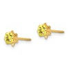 Black Bow Jewelry Kids 4mm Synthetic Citrine Screw Back Stud Earrings 14k Yellow Gold - 2 of 4