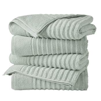 Zero-Twist, 100% Combed Cotton Ribbed Bath Towel Set