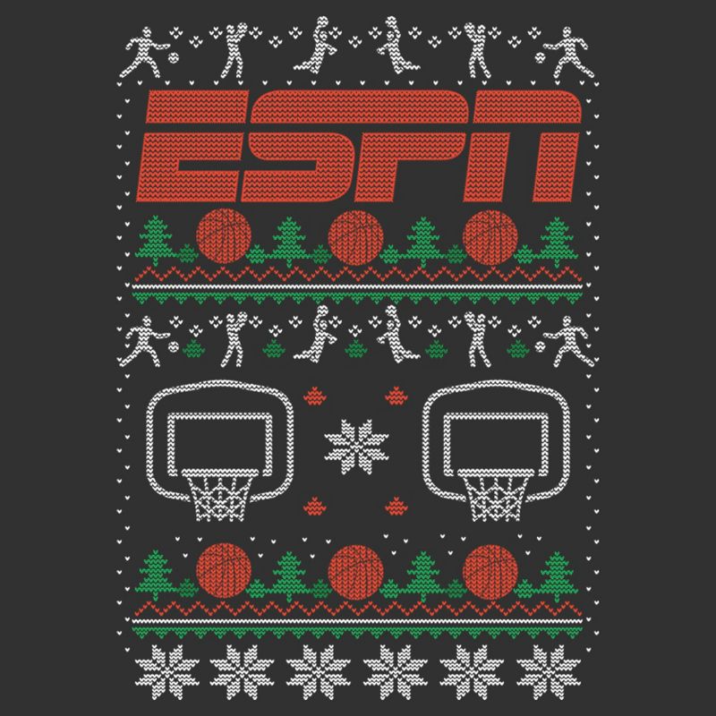 Men's ESPN Basketball Christmas Sweater Sweatshirt, 2 of 5
