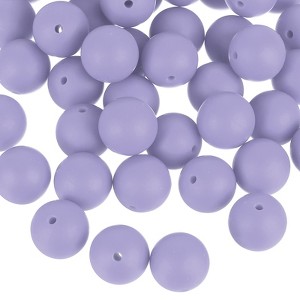 Unique Bargains Round Loose Silicone Beads for DIY Keychain Jewelry Making 50 Pcs - 1 of 4
