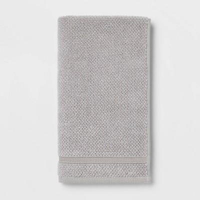 Performance Texture Hand Towel Light Gray - Threshold™