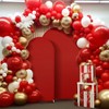 3-Piece Set Polyester + Spandex Wedding Arch Fabric Set 6Ft + 6.6Ft + 7.2Ft Background Frame Zipper Fabric Set - 3 of 4