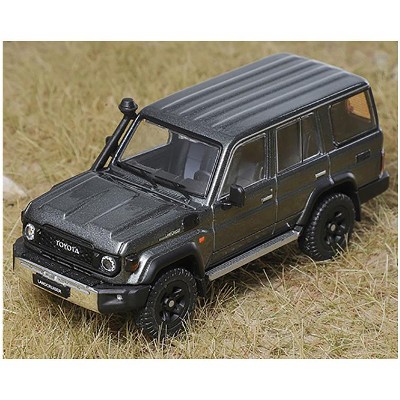 Toyota Land Cruiser (J76) Gray Metallic 1/64 Diecast Model Car by GCD
