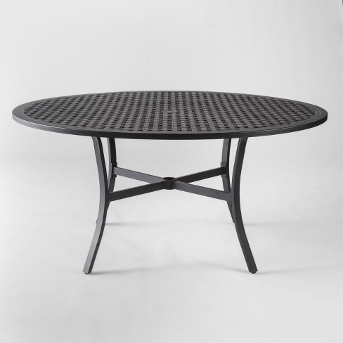 Chester Aluminum Round Patio Dining Table Threshold Target