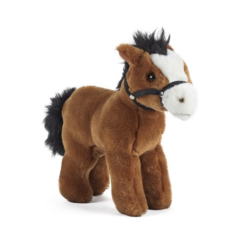 SOFT CUDDLY FLUFFY REALISTIC PLUSH TEDDY TOY LIVING NATURE HORSE WITH JACKET 