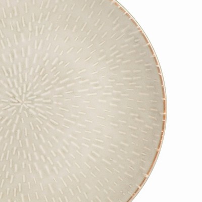 Cream Ceramic 16-Piece Dinnerware Set with Reactive Glaze