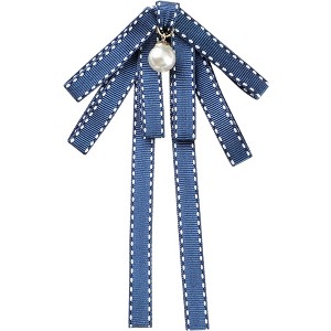 INSPIRE CHIC Women's Bead Drop Ribbon Retro Brooch Bow Ties - 1 of 4