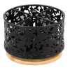 LunaLulinlk 360° Rotating Metal Utensil Holder for Countertop, 4 Compartment Silverware Organizer, Black - 2 of 4