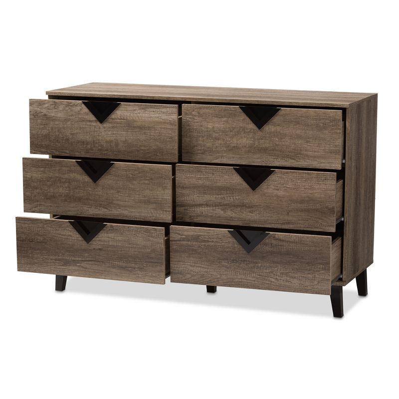 Wales Modern and Contemporary Wood Chest Light Brown - Baxton Studio, 4 of 12