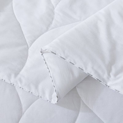 Twin White Cotton Reversible Machine Washable Blanket