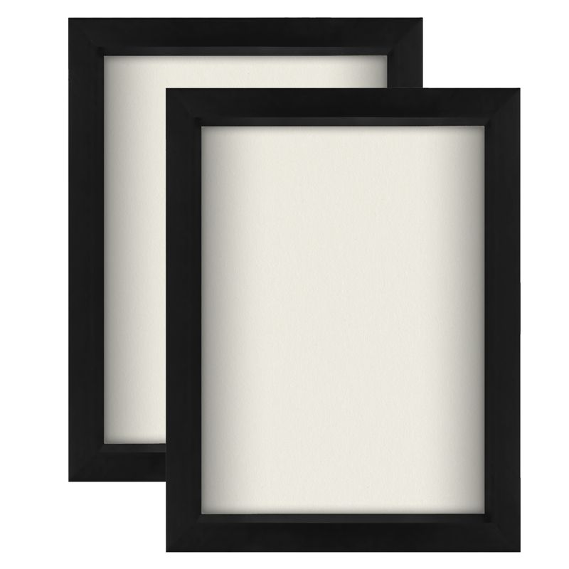 Americanflat Shadow Box Frame with tempered shatter-resistant glass - Available in a variety of sizes and styles, 1 of 8