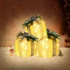 Dazzle Bright Set of 3 Christmas Lighted Gift Boxes 60 LED Light Up Tinsel Present Box Decorations - 4 of 4
