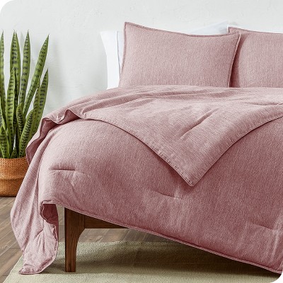 Image of Bare Home 2-Piece Goose Down Alternative Comforter Set in Heathered Rosewood, Twin/Twin XL