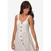 ellos Women's Plus Size Button-Front A-Line Midi Dress - 4 of 4