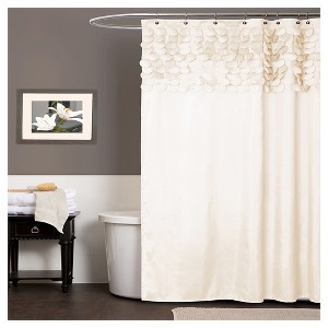 Lillian Shower Curtain Beige - Lush Décor