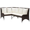 vidaXL Garden Sofa Set of 2 Brown and cream white - 2 of 4