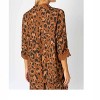 Women's Cheetah Print High Low Pullover Top - Look Mode USA - 3 of 4