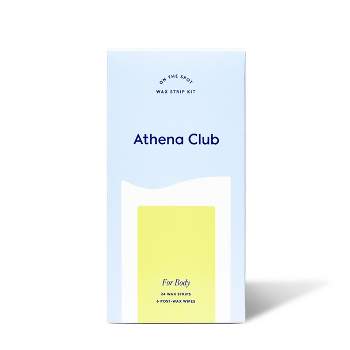 Athena Club Body Wax Strips - 30ct (24 wax strips 6 wipes)