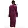 Just Love Stretch Velour Embroidered Zipper Lounger Robe for Women with Pockets - 3 of 4