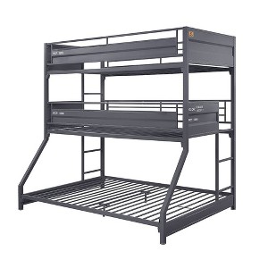 78" Twin/Twin/Full Triple BunkBed Cargo Loft, Metal Frame & Ladders - Acme Furniture - 1 of 4