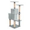 Two by Two Greenwich - Gray Scratching Post Cat Furniture - 63 in. Tall - 4 of 4