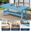 Hyleory Modern HDPE Outdoor Dining Table with Umbrella Hole, Weather-Resistant Patio Table for 4–6 People - 4 of 4