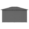 vidaXL Garden Marquee with Curtains 157.4"x118.1" Anthracite - 4 of 4