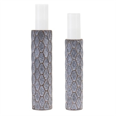 Melrose Honeycomb Candle Holder (Set of 2)