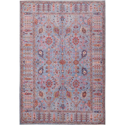 Rawlins Transitional Oriental Gray/Blue/Red Area Rug