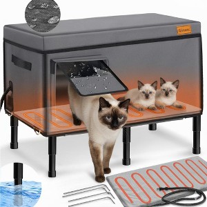 Gimars Indestructible Heated Cat Houses for Outdoor Cats - 1 of 4