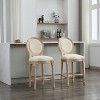 TOAOTBNBO Wood Barstools with Ergonomic Backrest, Kitchen Island Bar Chair Set of 2, Mid-century Bar stool with Comfortable Cushion - 4 of 4