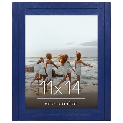 Americanflat Picture Frame - Rustic Picture Frame with Textured Engineered Wood, Shatter Resistant Glass and Easel Back