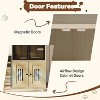 Cat Litter Box Enclosure, Double Cat House with Storage, Enclosed Litter Box Furniture with Ladder - 3 of 4