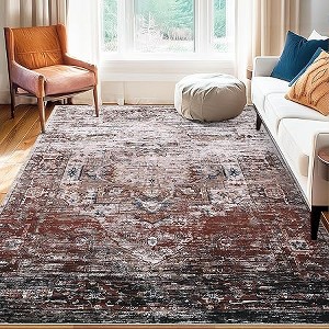 Area Rugs, Large Rugs for Living Room Ombre Vintage Distressed Bedroom Rug, Soft Non Slip Area Rug for Room - 1 of 4