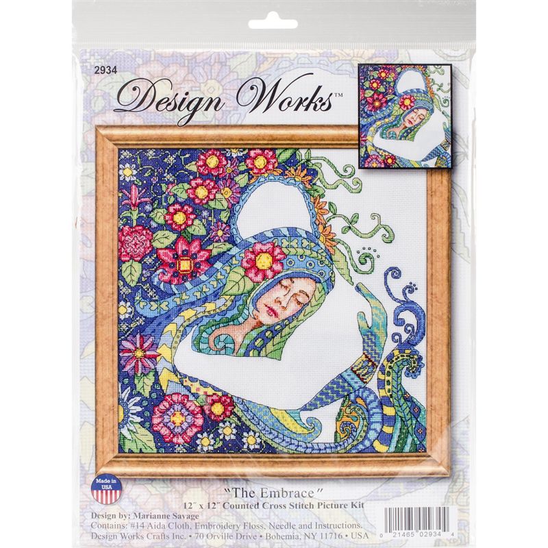 Design Works Counted Cross Stitch Kit 12"X12"-The Embrace (14 Count), 1 of 3