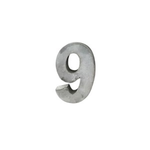 Slickblue Zinc House Numbers, Individual 0-9, Wall Numbers, Modern, Silver, 2.5"x2" Each - 1 of 3