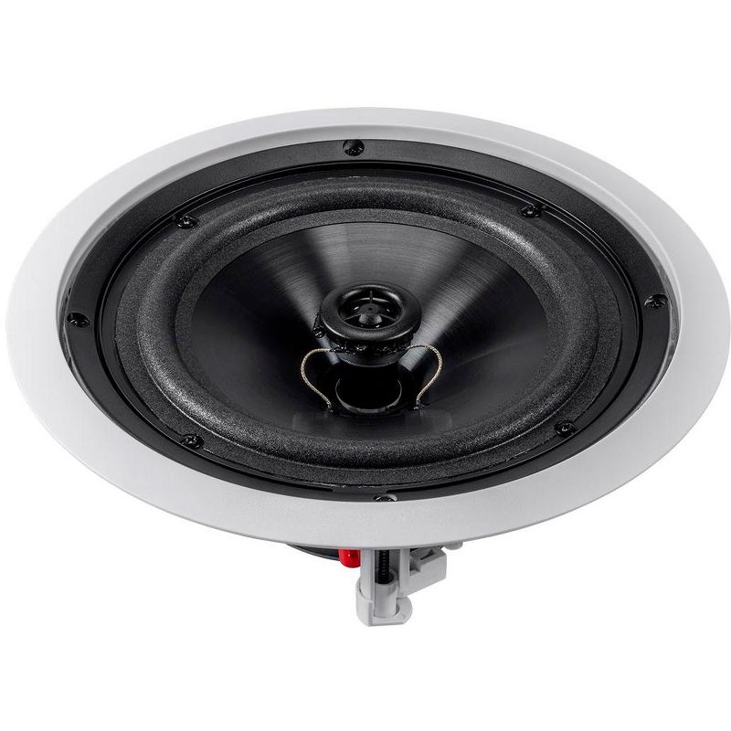 Monoprice 2-Way Polypropylene Ceiling Speakers - 8 Inch (Pair) With Paintable Grille - Aria Series, 5 of 7