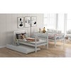 Streamdale Twin over Twin Bunk Bed with Trundle and Storage, White - 4 of 4