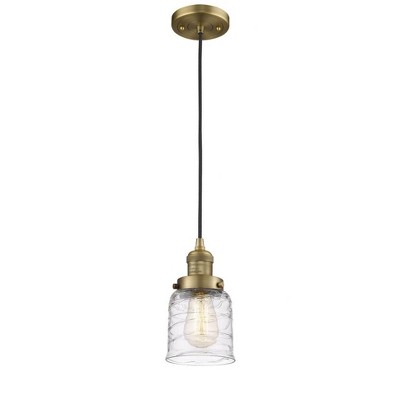 Bell - 1 Light Cord Hung Mini Pendant In Industrial Style-10 Inches Tall and 5 Inches Wide