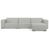 WyndenHall Biggs 3 Seater Sofa and Ottoman Pale Gray - 4 of 4