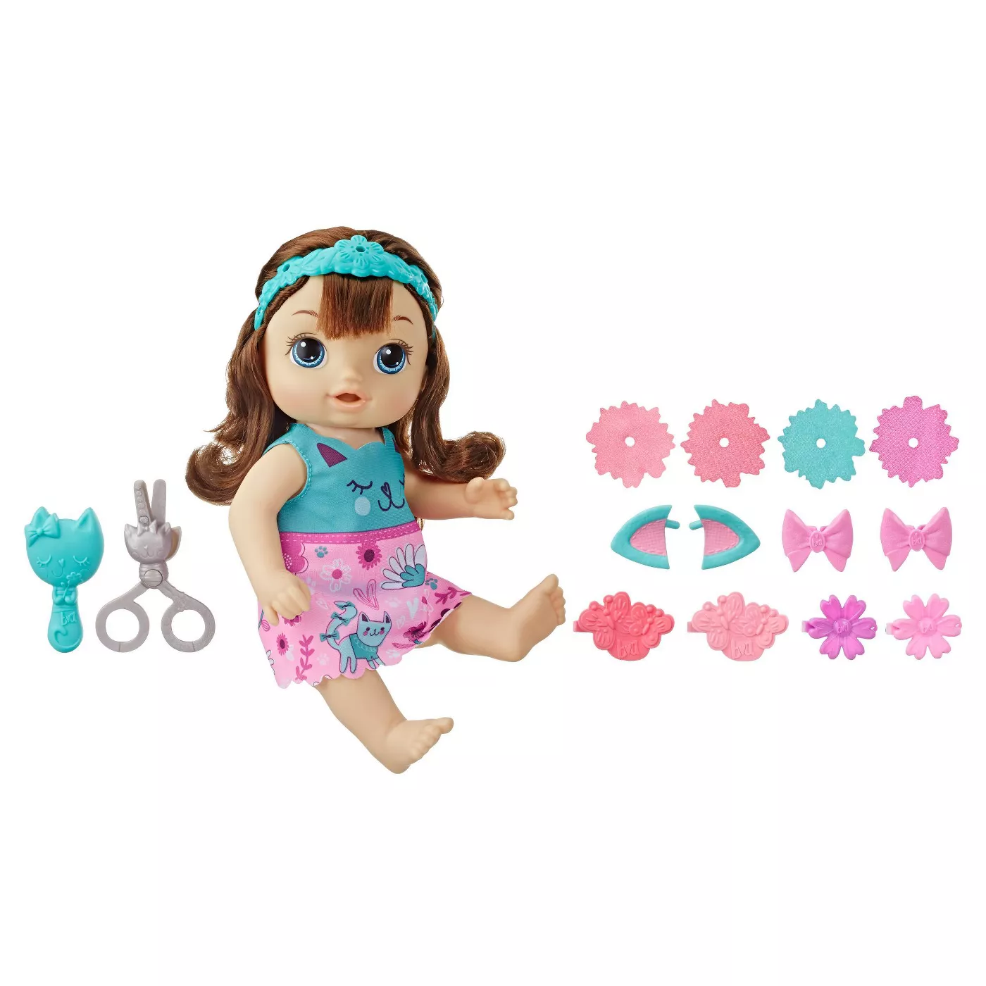 Baby Alive Snip 'n Style Baby - Teal Dress - image 1 of 7