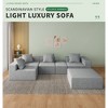 Velvet Modular Sectional Sofa with Oversized Chaise, Cloud Couch, Stain-Resistant, Machine-Washable, and Pet-Friendly Covers£¬4-Seat + 2 Ottoman - 3 of 4