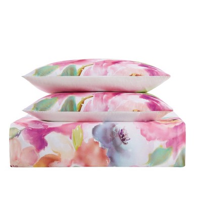 King Spring Flowers Cotton Duvet Cover Set