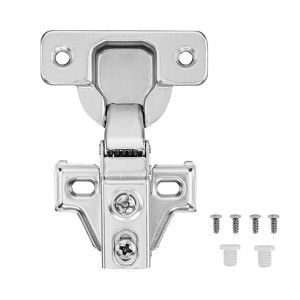 VEVOR Cabinet Hinges, 60 Packs Partial Overlay Kitchen Cabinet Door Hinges, 100 Degree Opening Angel Soft Close Concealed Cupboard Hinges, Silver - 1 of 4