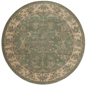 Royalty ROY721 Hand Tufted Indoor Area Rug - Slate/Cream - 7' Round - Safavieh - 1 of 4