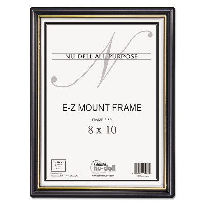 Nudell Ez Mount Document Frame Accent Plastic 8 X 10 Black Gold Target