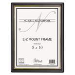 Nudell EZ Mount Document Frame/Accent Plastic 8 x 10 Black/Gold 11800