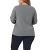 Agnes Orinda Women's Plus Size Long Sleeve Cross V Neck Fashion Casual T-Shirts - 4 of 4