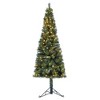 Home Heritage 5 Foot Pre-Lit Slim Indoor Artificial Corner Christmas Holiday Tree with White LED Lights, Folding Metal Stand and Easy Assembly - image 3 of 4