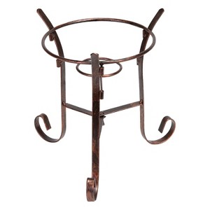 Sunnydaze Indoor/Outdoor Decorative Steel Scroll Gazing Ball Stand for 10" or 12" Outdoor Garden Gazing Globes - 9" H - 1 of 4